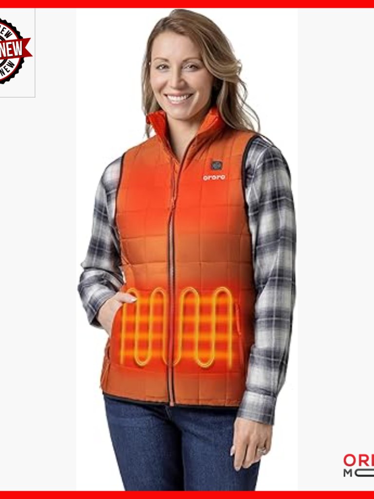 Lightweight Quilted Heated Vest Usb-C Rechargeable Battery Water-Resistant